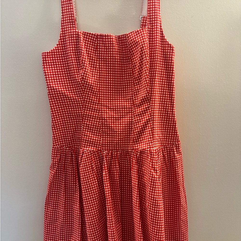 Abercrombie & Fitch Red and White Gingham Sundress